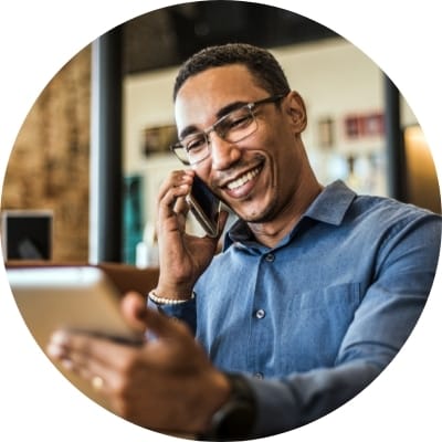 Man on a call