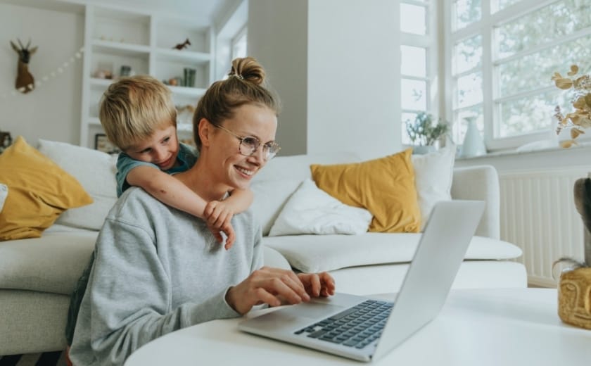 Woman and her son