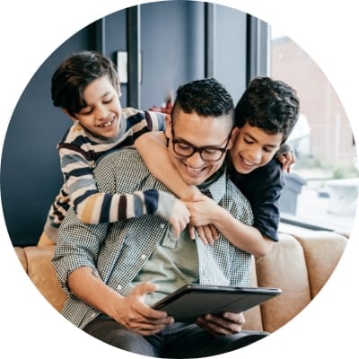 Father and sons